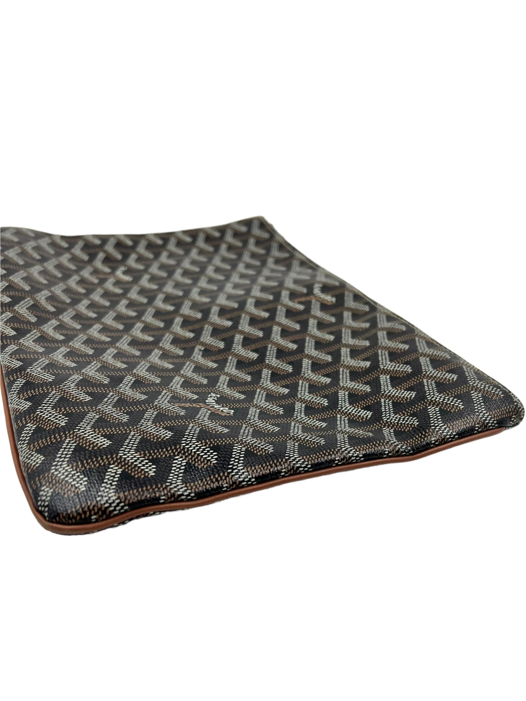 Goyard Black & Brown Senat MM Zip Pouch