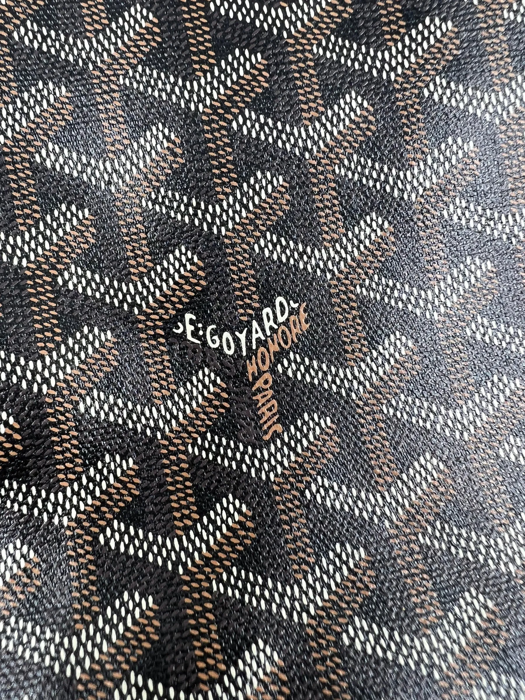 Goyard Black & Brown Senat MM Zip Pouch