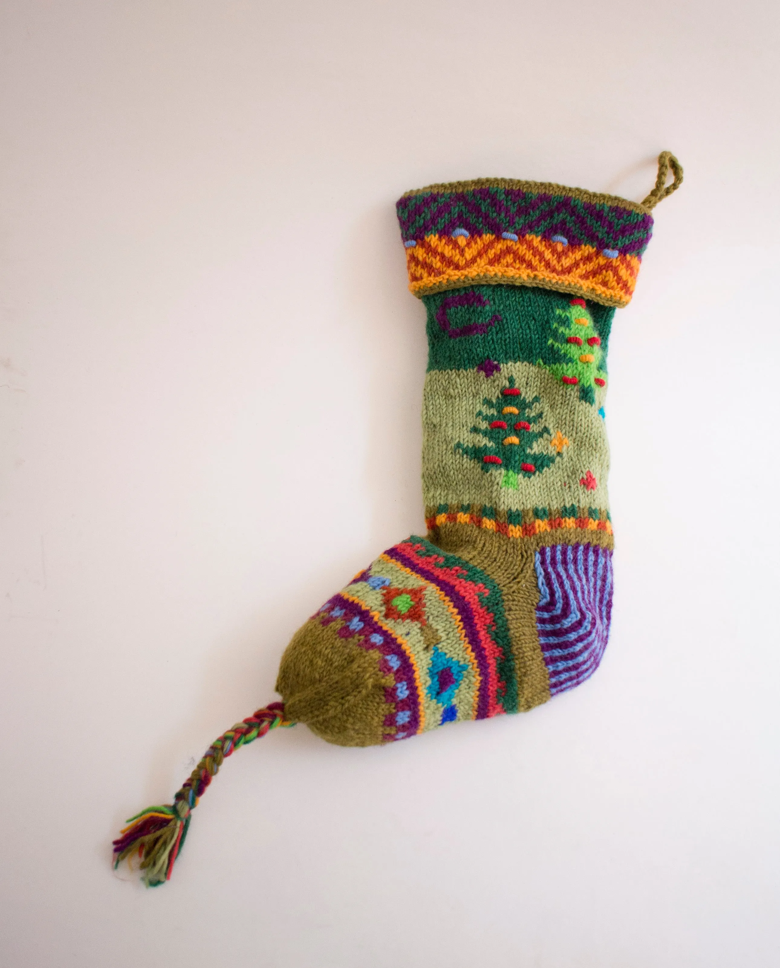 Hand Knit Old World Stockings - Holiday