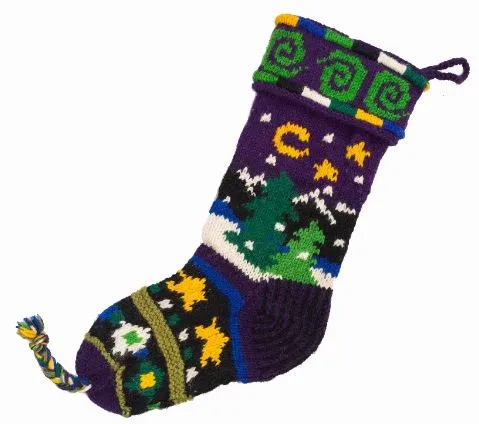 Hand Knit Old World Stockings - Holiday