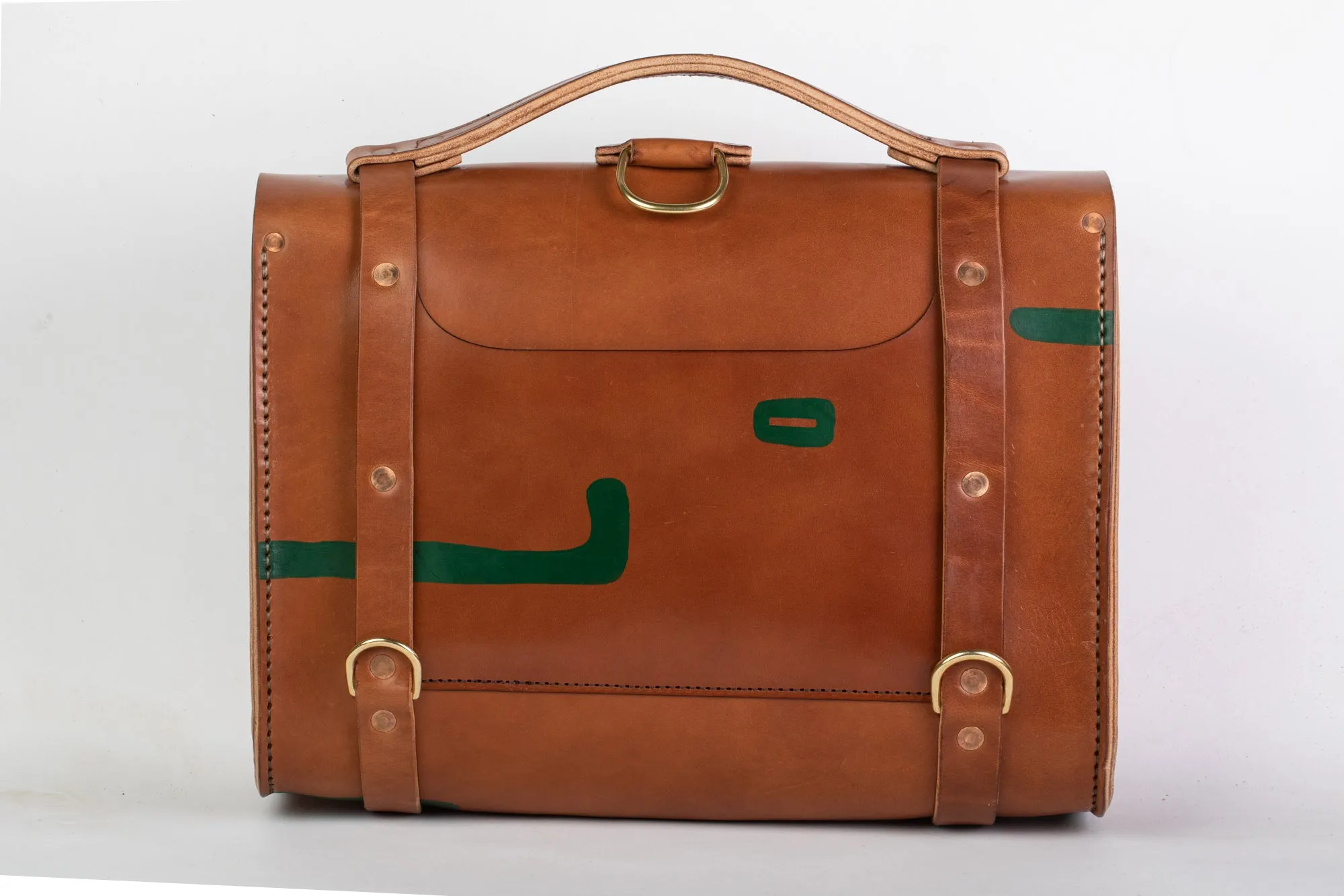 Hand Painted Porter Satchel // Buck Brown