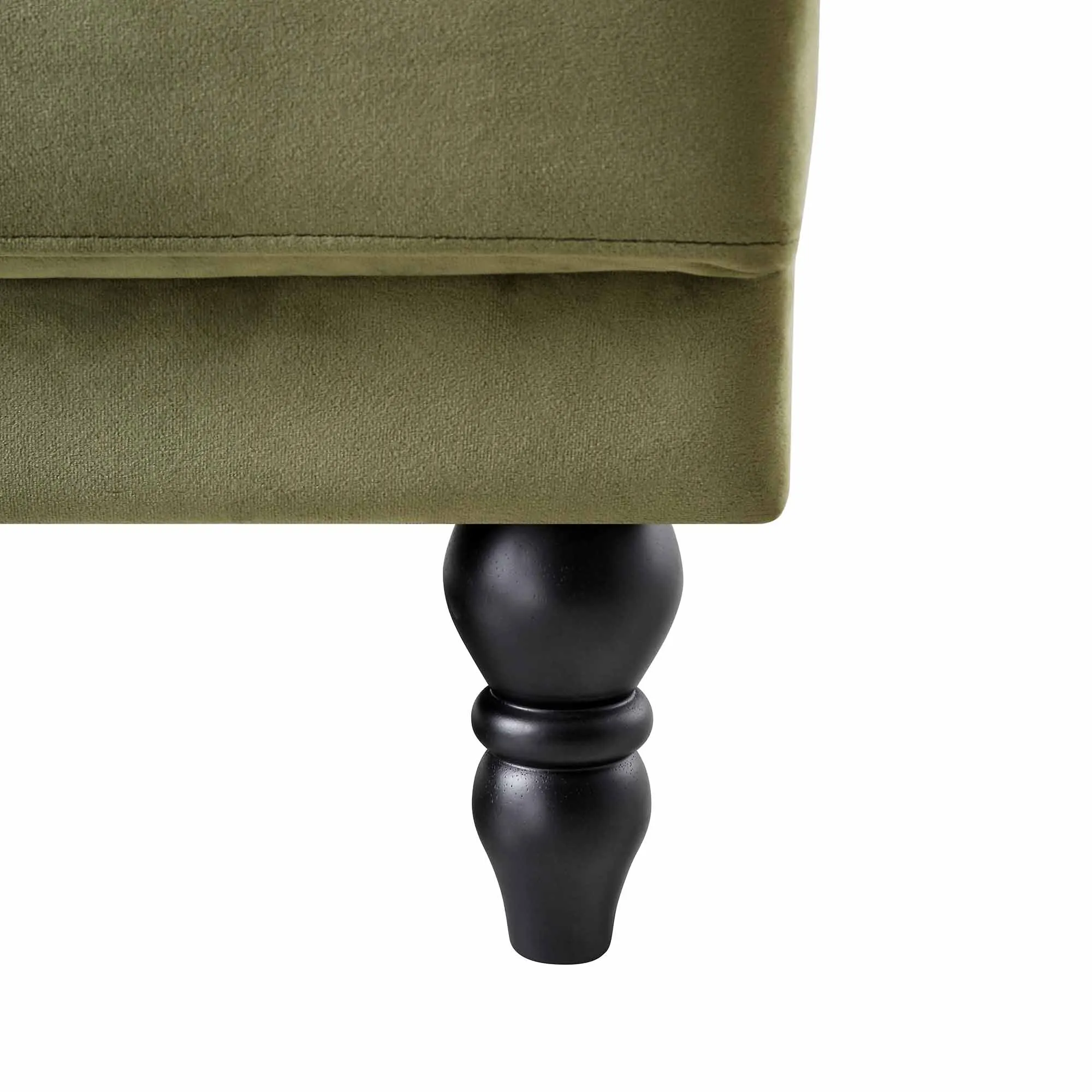 Hanney 3-Seater Chesterfield Sofabed in Moss Green Velvet