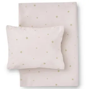 Hibou Home Starry Sky Organic Bed Linen - Pale Rose