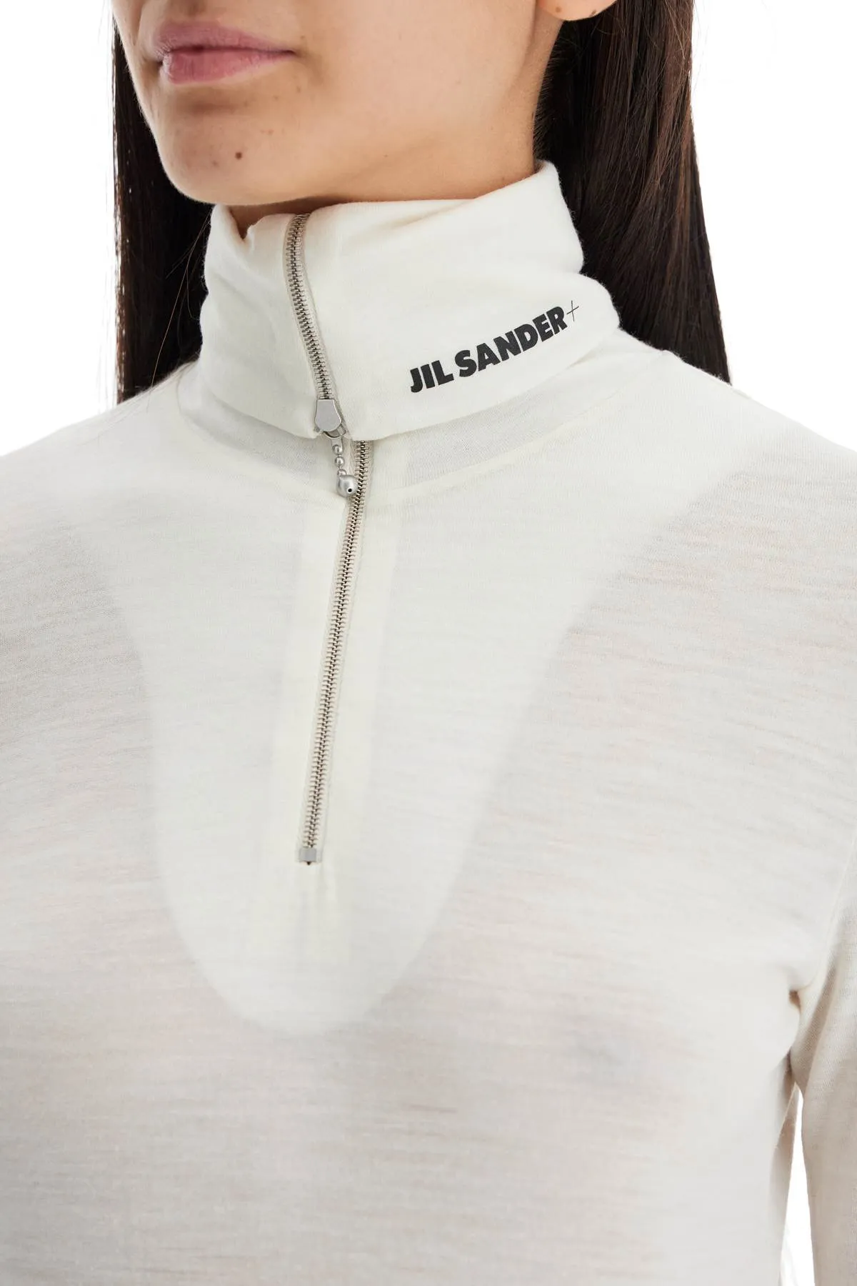 JIL SANDER long-sleeved t-shirt with zipper