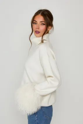 Jumper with Mongolian Fur Cuff