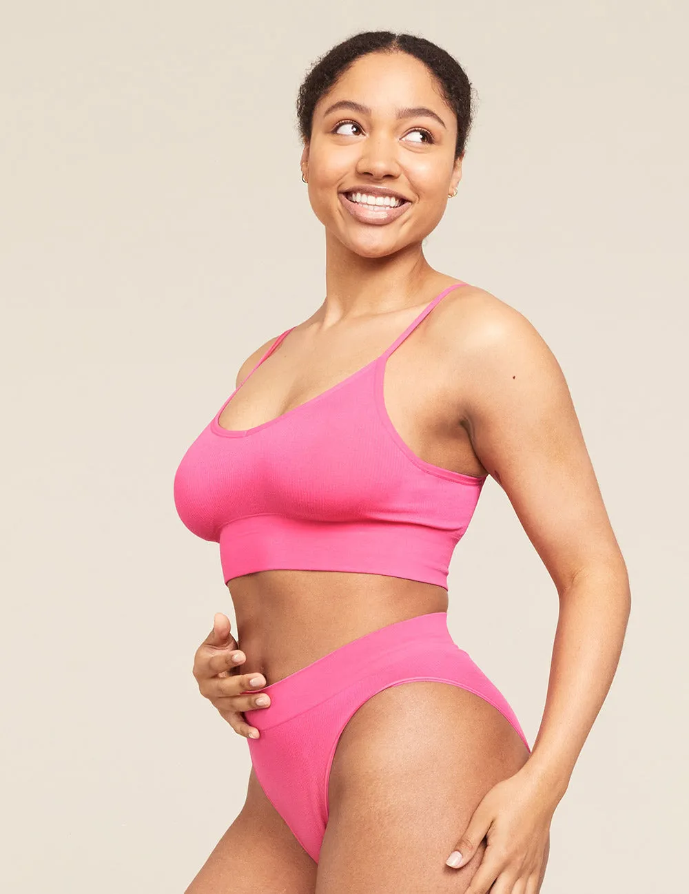 LYOLYTE® Ribbed Low Back Bra - McGrath Pink