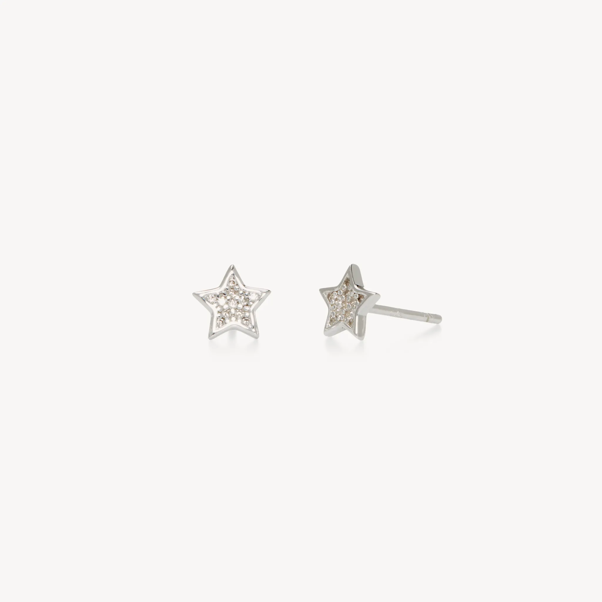 Mini Pavé Star Stud Earrings