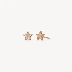 Mini Pavé Star Stud Earrings