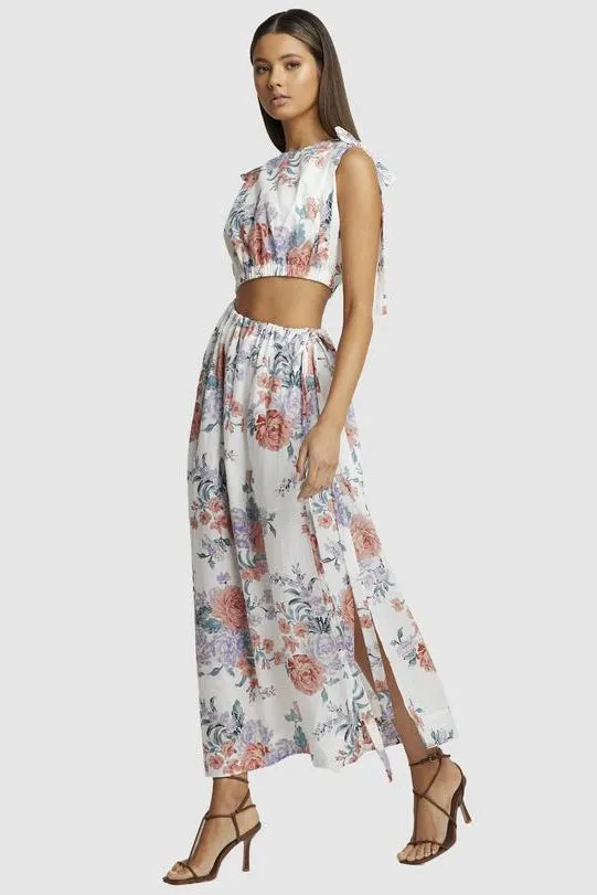 Moma Gathered Cut Out Maxi Dress