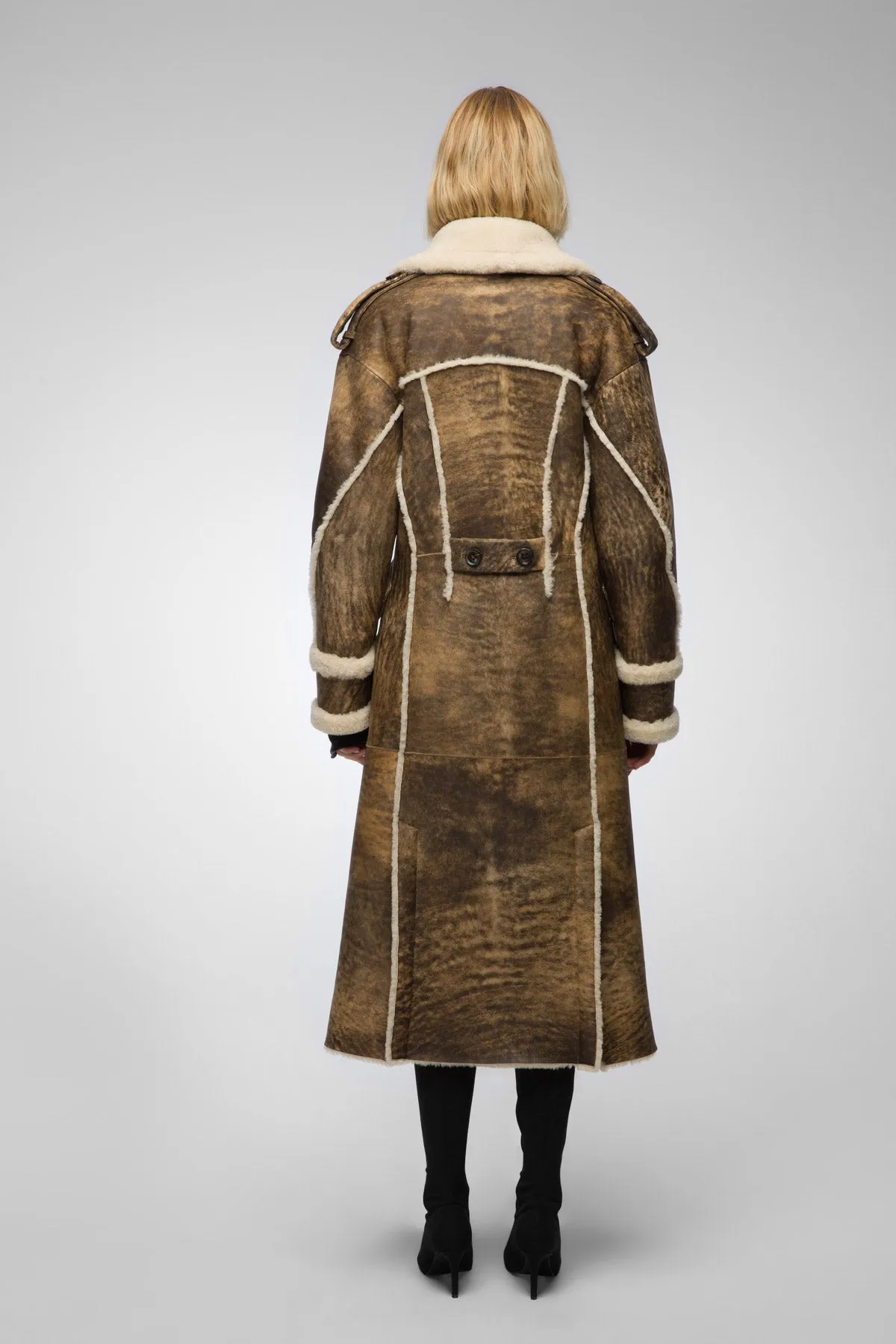 Morgane - Brown Shearling Coat