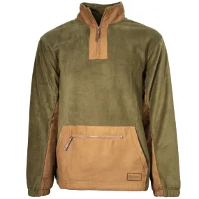 "Hooey Fleece Pullover" Olive/Brown