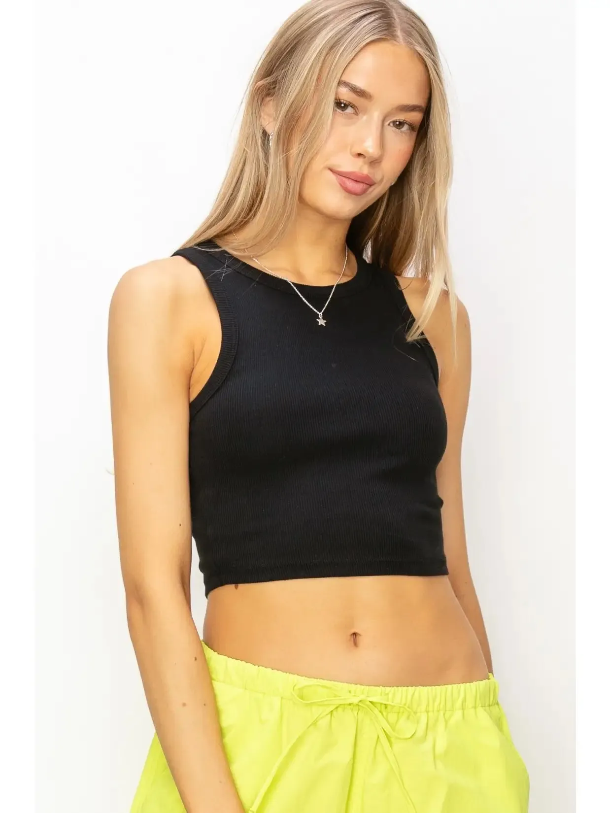 Ribbed Crop Tank Top