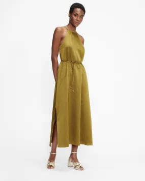 Roxieyy Halterneck Midaxi Dress Khaki