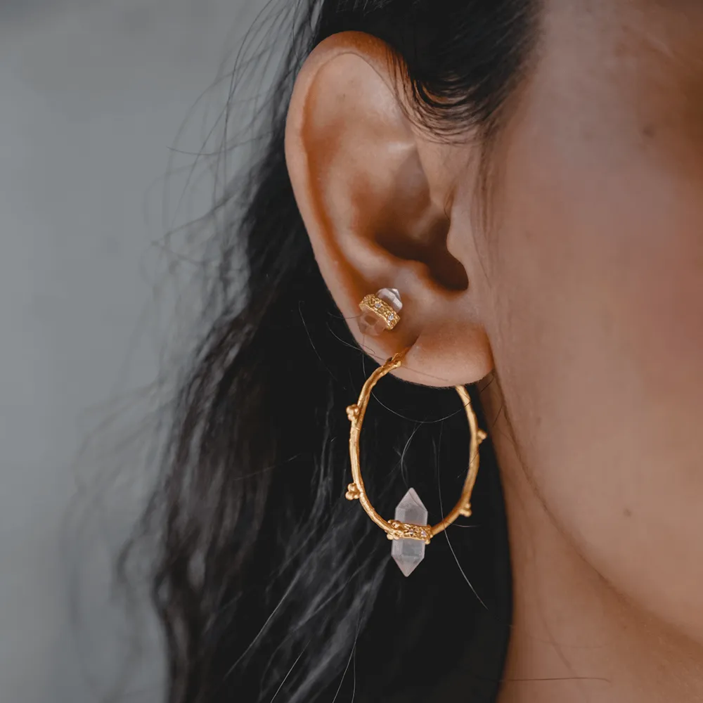 Shoot for The Moon • Hoop Earrings