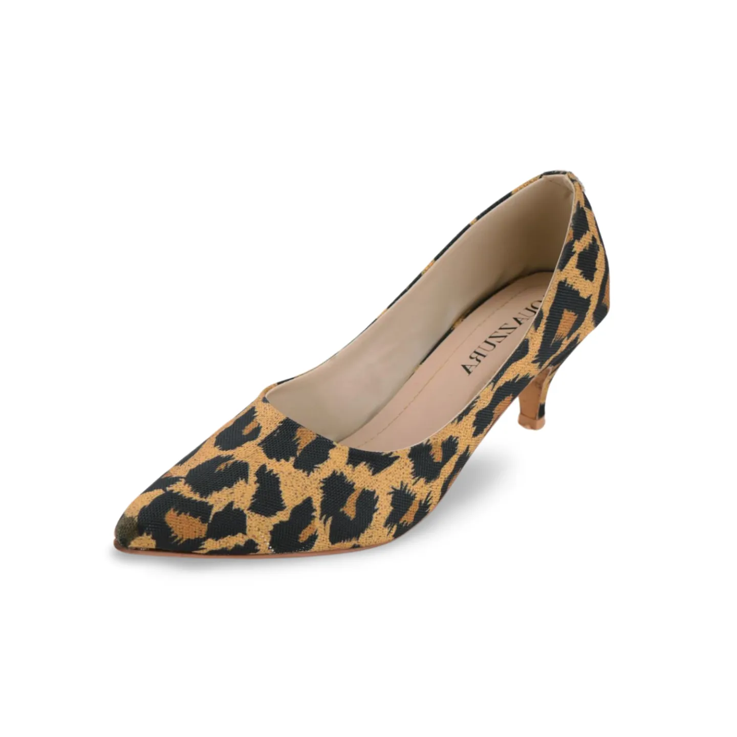 Stylish Leopard Print Kitten Heels -1019