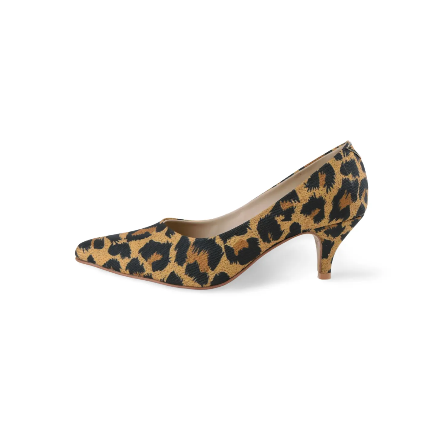 Stylish Leopard Print Kitten Heels -1019