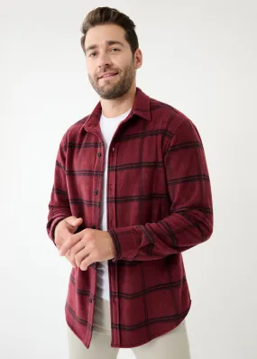 Sunday Shirt Jacket | Burgundy Check