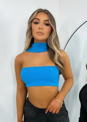 Tease Crop Top - Blue