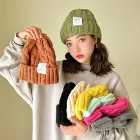 Winter Hats for Women Candy Color Beanies Knitted Solid Color Hat Autumn Women Men Beanie Caps Outdoor Warm woolen Sports Hat